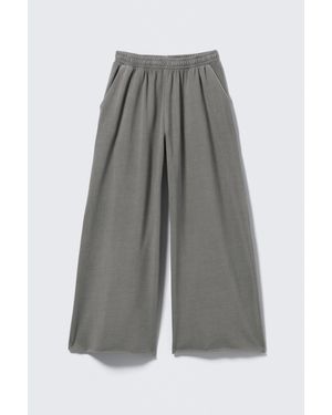 Weekday Low Rise Wide Leg Baggy Joggers - Grey