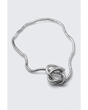 Weekday Flexible Steel Necklace - Grey