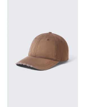 Weekday Cap Aus Baumwolltwill Im Used-Look - Braun