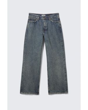 Weekday Dynasty Low Rise Loose Wide Leg Jeans - Blue