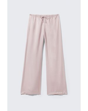 Monki Low-Rise Relaxed Pull-On Trousers - Pink