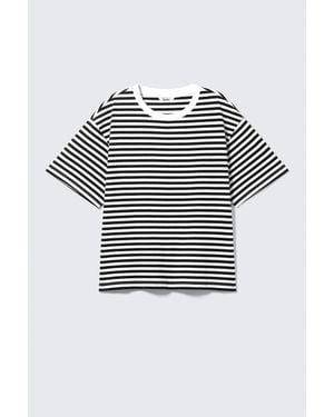 Monki Boxy Cotton T-Shirt - Grey
