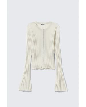 Weekday Cardigan Aus Transparentem Leinen-Mix - Natur
