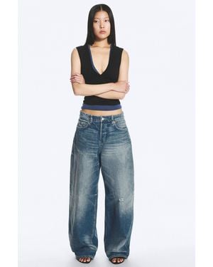 Weekday Andromeda Low Rise Loose Baggy Jeans - Blue