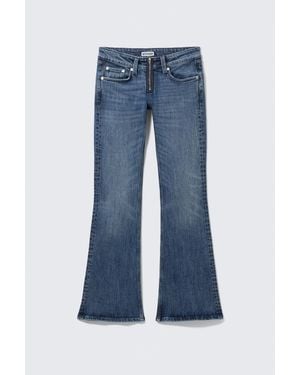 Weekday Hour Low Rise Skinny Bootcut Jeans - Blue