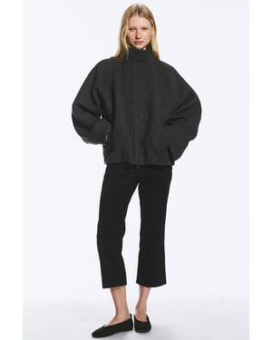Weekday Wollmix-Jacke Mit Stehkragen - Schwarz