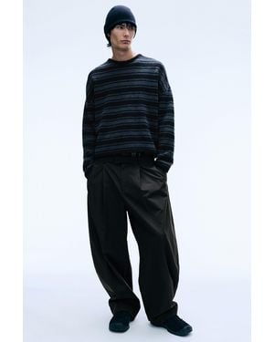 Weekday Felix Barrel Chino Trousers - Black