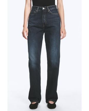 Weekday Rowe Super High Waisted Regular Straight Jeans - Blue