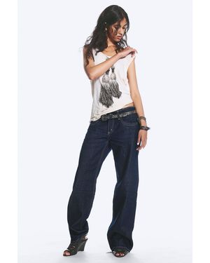 Cheap Monday Messy Low Rise Regular Straight Jeans - Blue