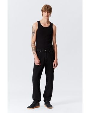 Weekday Ray Relaxed Tapered Leg Jeans - Black