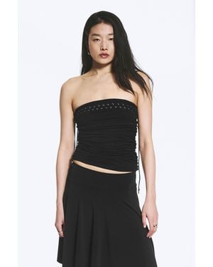 Weekday Cross Tie Tube Top - Black