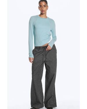 Weekday Weite Flanell-Pyjamahose - Blau