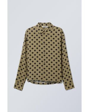 Weekday Oversized Boxy Long Sleeve Shirt - Black