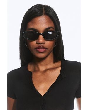 Weekday Ovale Sonnenbrille - Schwarz
