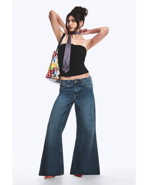 Cheap Monday Loosy Lucie Low Rise Regular Flared Jeans - Blue