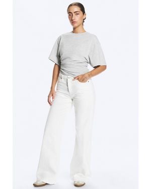 Weekday Paz Mid Waist Wide Jeans - Weiß