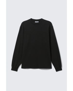Weekday Relaxed Long-Sleeved T-Shirt - Black
