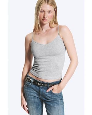 Weekday Slim V-Neck Cotton Singlet - Blue