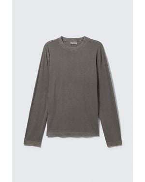 Weekday Relaxed Long-Sleeved Pyjama T-Shirt - Grey