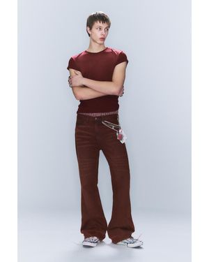 Cheap Monday Cm X Lb Boo Bootleg Washed Jeans - Rot