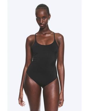 Weekday Racer Back Swimsuit - Black