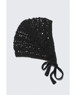 Monki Soft Knitted Bonnet - Black