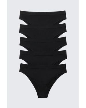 Weekday 5-Pack Soft Seamless Briefs - Black