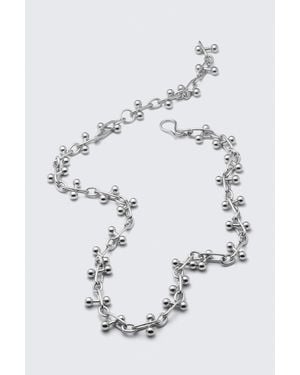 Weekday Barbell Chain Necklace - White