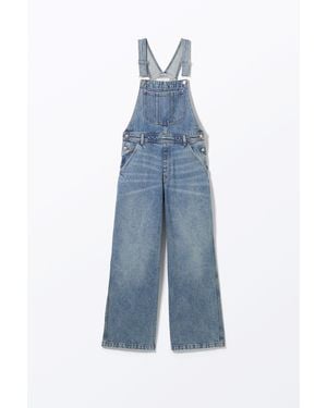 Monki Classic Cotton Denim Dungarees - Blue