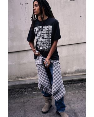 Weekday Whitney Printed Tee - Black