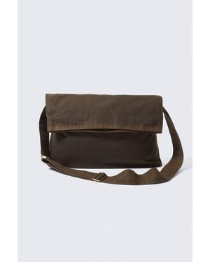 Weekday Messenger Bag Aus Gewachstem Baumwoll-Canvas - Weiß