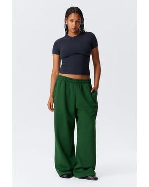 Weekday Loose Long Heavyweight Joggers - Green