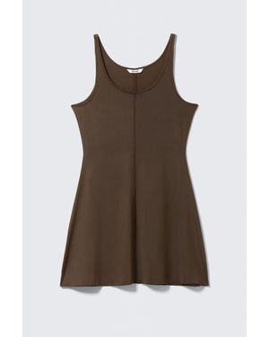 Weekday Mini Jersey Tank Dress - Black