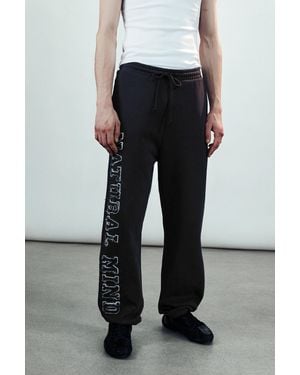 Weekday Mechatok Embroidered Joggers - Black