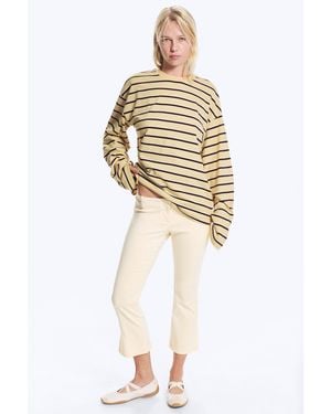Monki Long-Sleeved Cotton T-Shirt - Multicolour