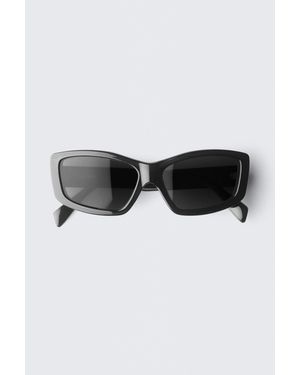 Weekday Rectangular Semi-Wide Sunglasses - Black