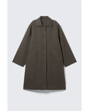 Weekday Weit Geschnittener Car Coat Aus Canvas - Grau
