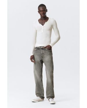 Weekday Space Relaxed Straight Leg Jeans - Grau