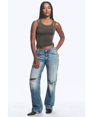 Weekday Mica Low Rise Regular Straight Jeans - Blue