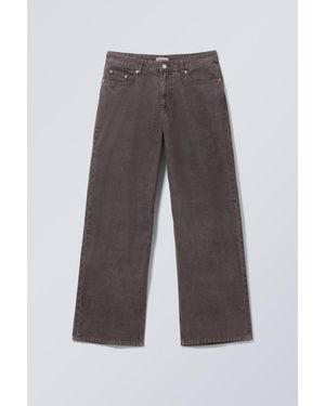 Weekday Astro Loose Baggy Corduroy Trousers - Black