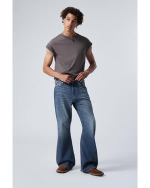 Weekday Time Loose Bootcut Leg Jeans - Blue