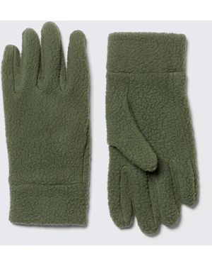 Weekday Sportliche Fleece-Handschuhe - Grün