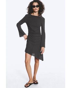 Weekday Open Back Mini Dress - Black