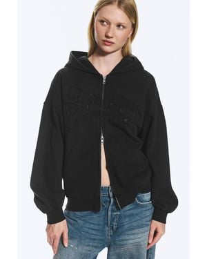 Weekday Hoodie Mit Kontrastnähten - Blau
