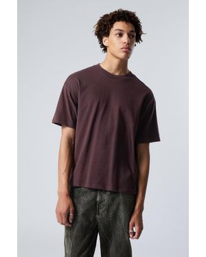 Weekday Great Boxy Heavyweight T-shirt - Purple