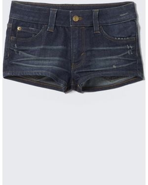 Cheap Monday Booty Bei Low Rise Mini Denim Shorts - Blue