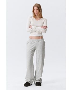 Weekday Low Rise Terry Joggers - Grey