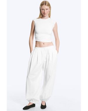 Weekday Balloon Cotton Trouser - White