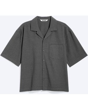 Weekday Loose Short-Sleeved Resort Shirt - Black