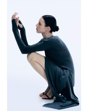 Weekday Gestricktes Schal-Top Mit Layering-Effekt - Schwarz